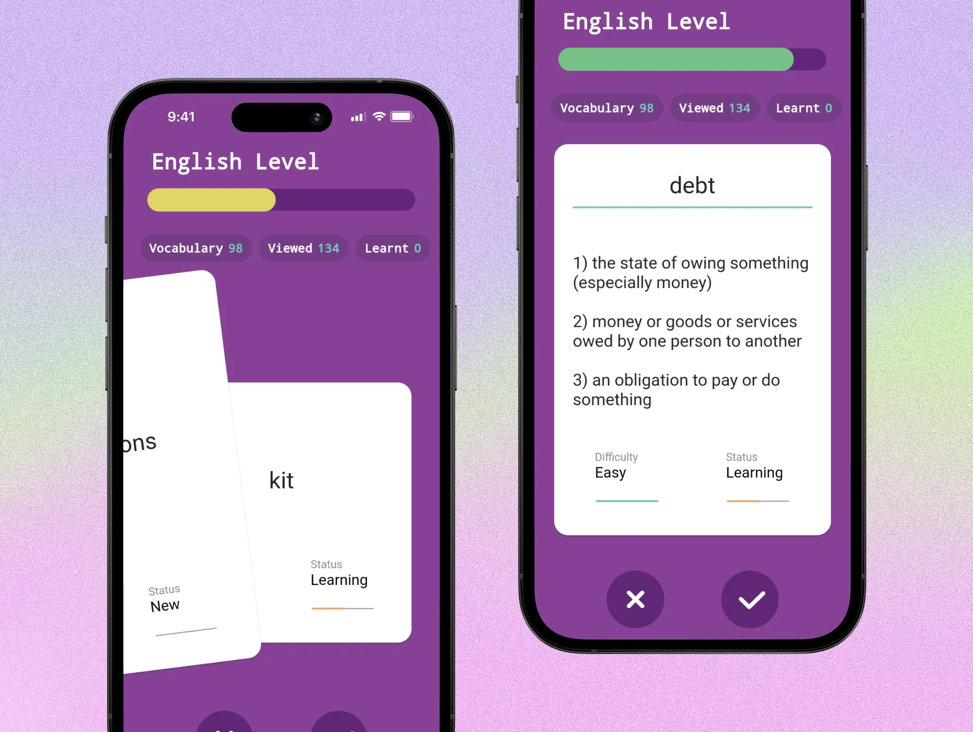 English Pile: Vocabulary Builder App